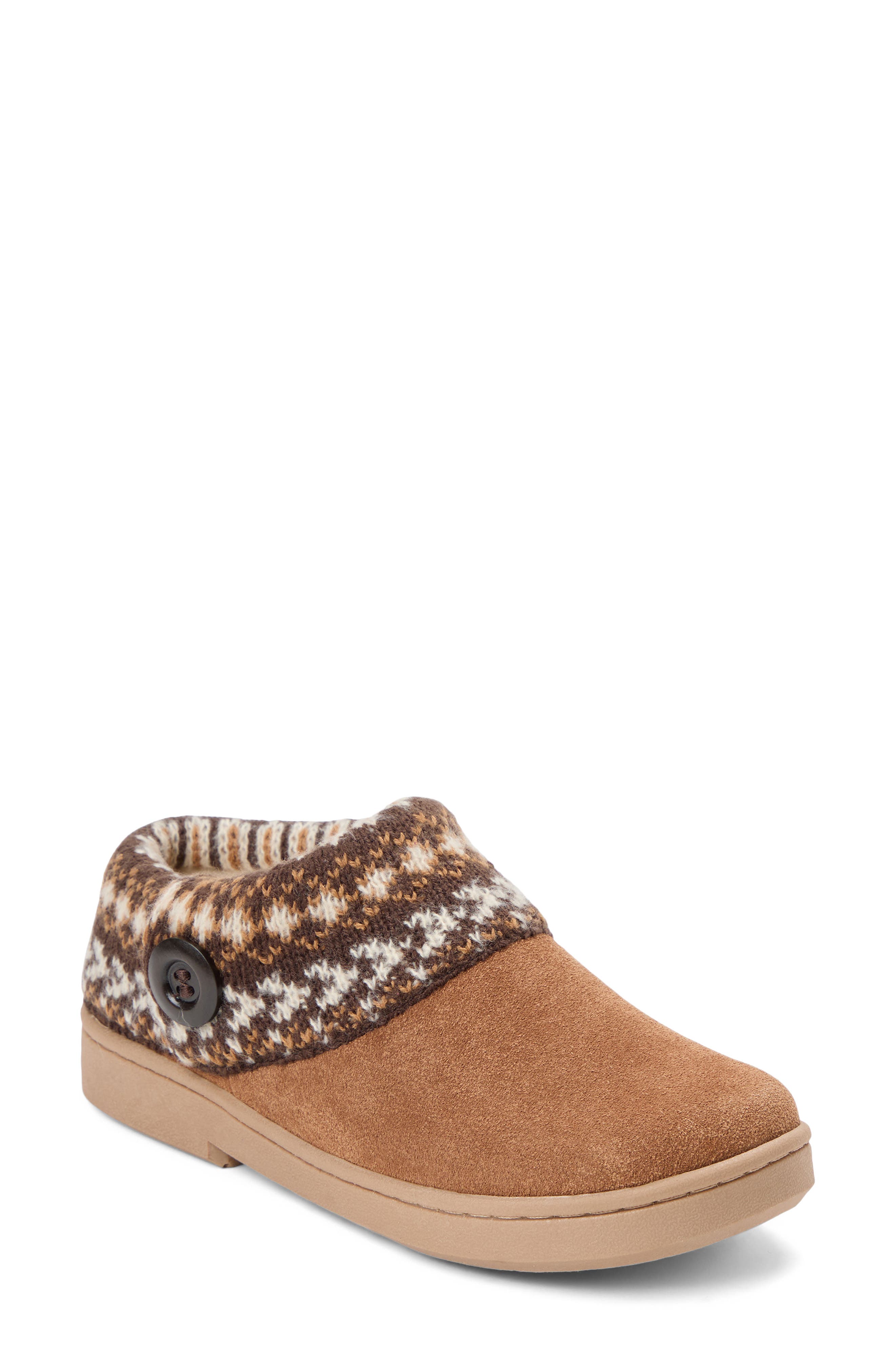 GENUINE COW SUEDE CLOG WITH FA, Main, color, COGNAC