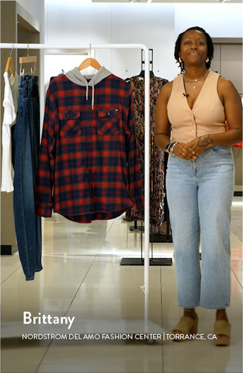 Parkaway II Hooded Plaid Flannel Snap-Up Shirt, sales video thumbnail