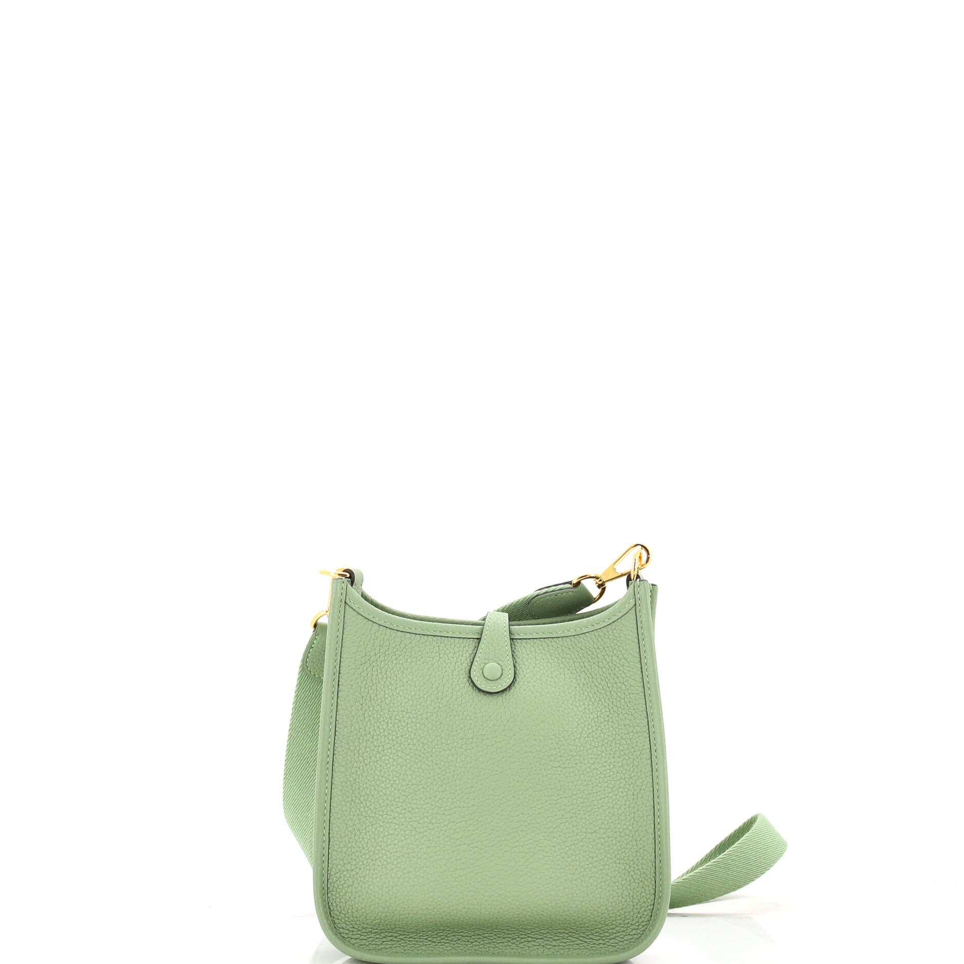 Pre-Owned Hermes Evelyne Bag Gen III Clemence TPM, Alternate, color, Vert Criquet