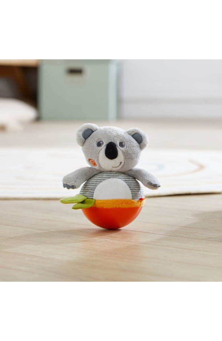 HABA Roly Poly Koala Wobbly Animal Chiming Baby Sensory Toys for Tummytime, Ideal Baby Toy for 6 Months+, Alternate, color, Multi