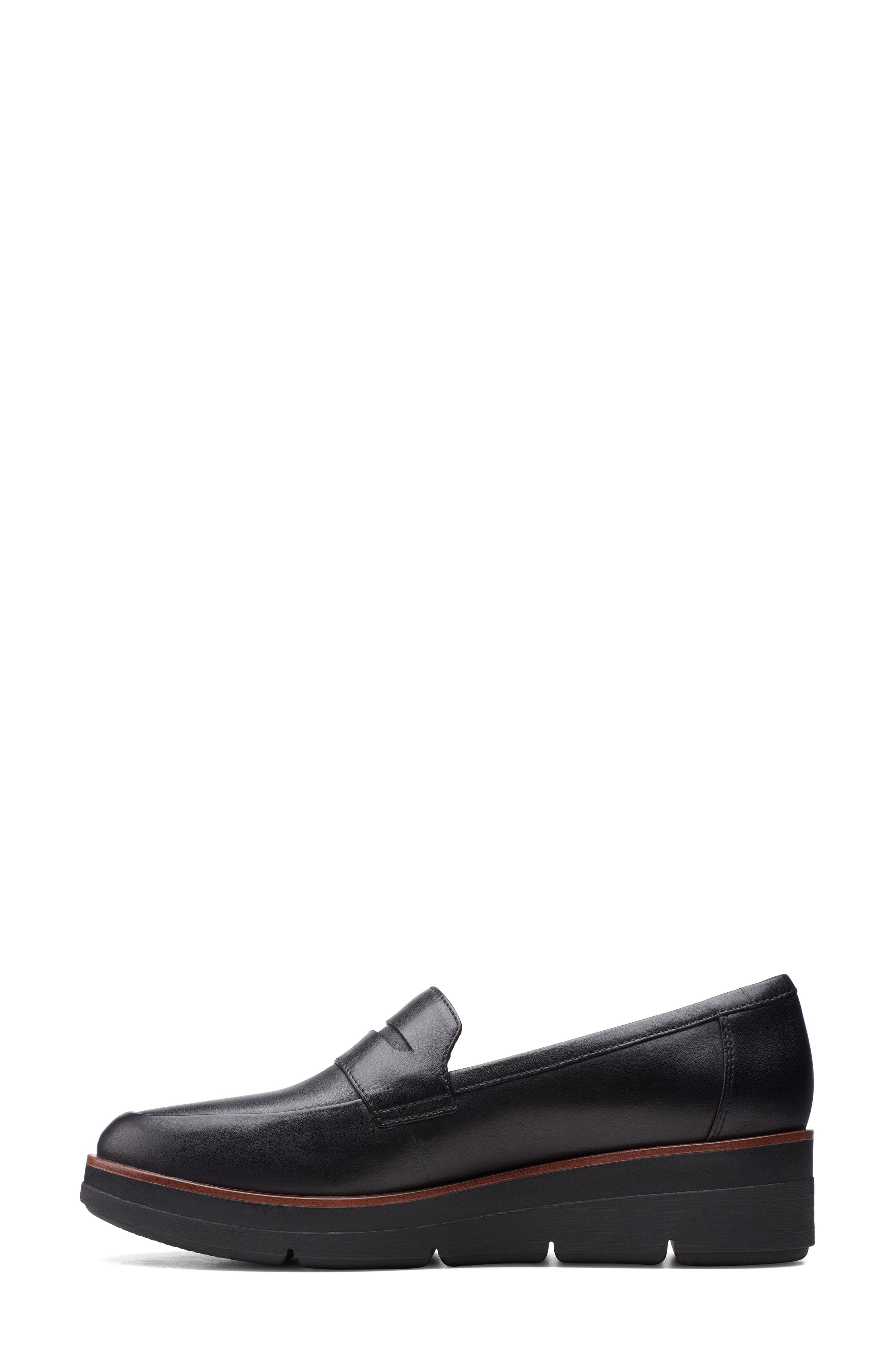 Clarks<sup>®</sup> Shaylin Step Wedge Penny Loafer, Alternate, color, 