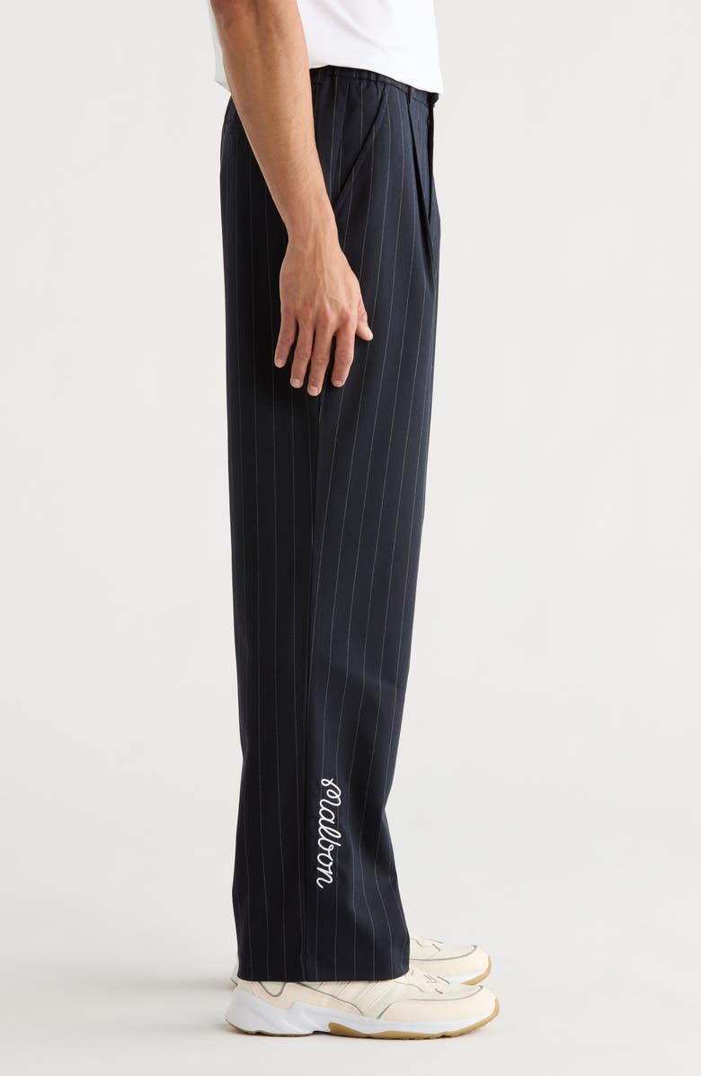 Malbon Golf Emmett Pleated Straight Leg Pants, Alternate, color, Navy