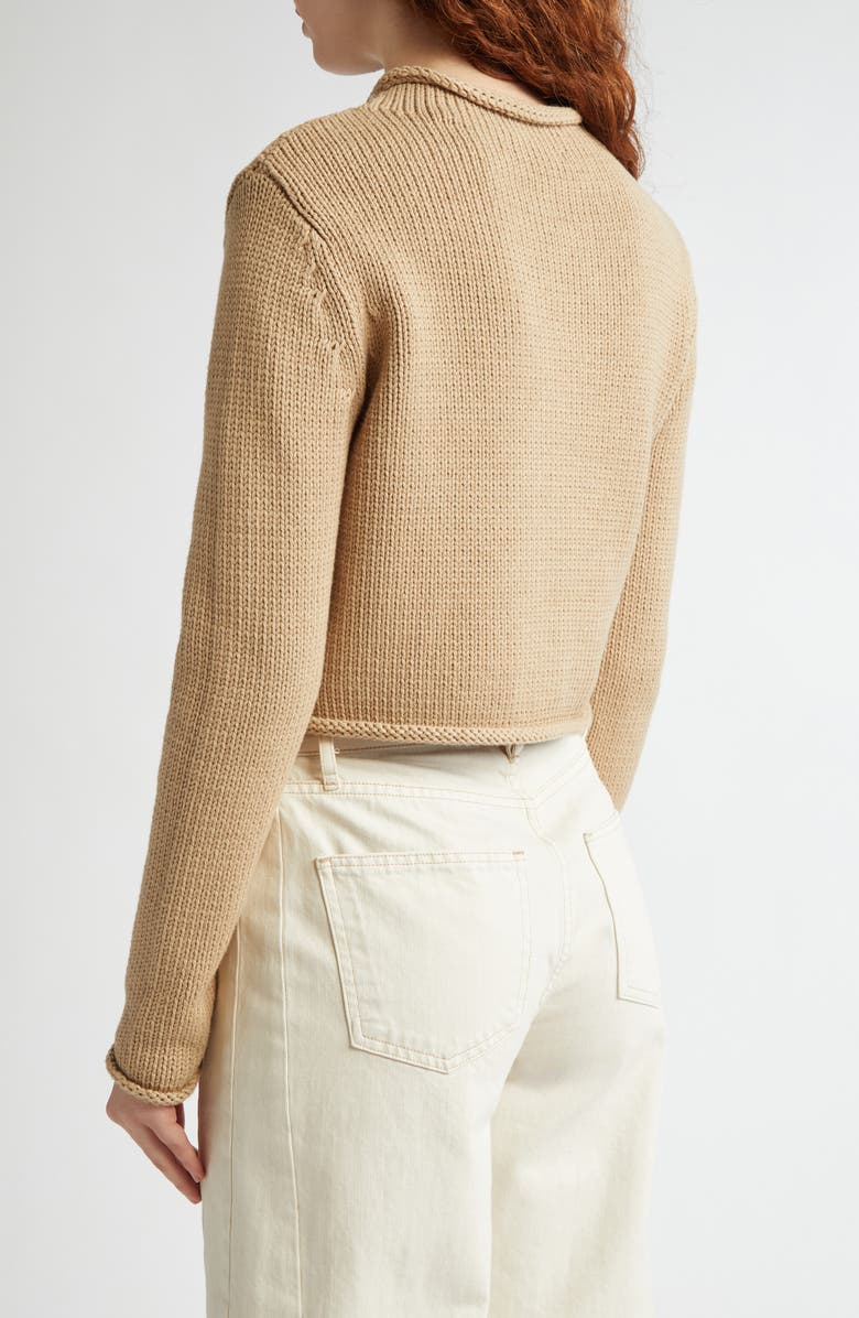 Veronica Beard Briony Mock Neck Crop Sweater, Alternate, color,