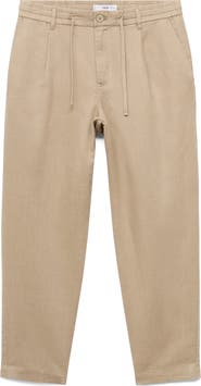 MANGO Slim Fit Drawstring Pants