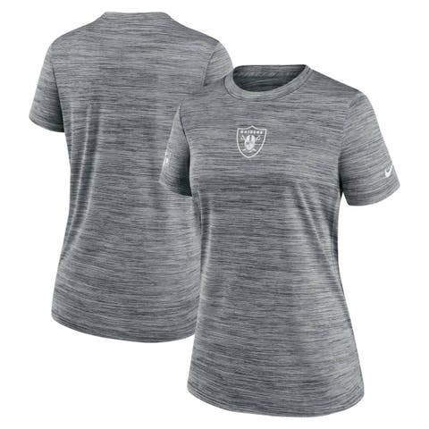 Women's Nike Gray Las Vegas Raiders Sideline Velocity Performance T-Shirt