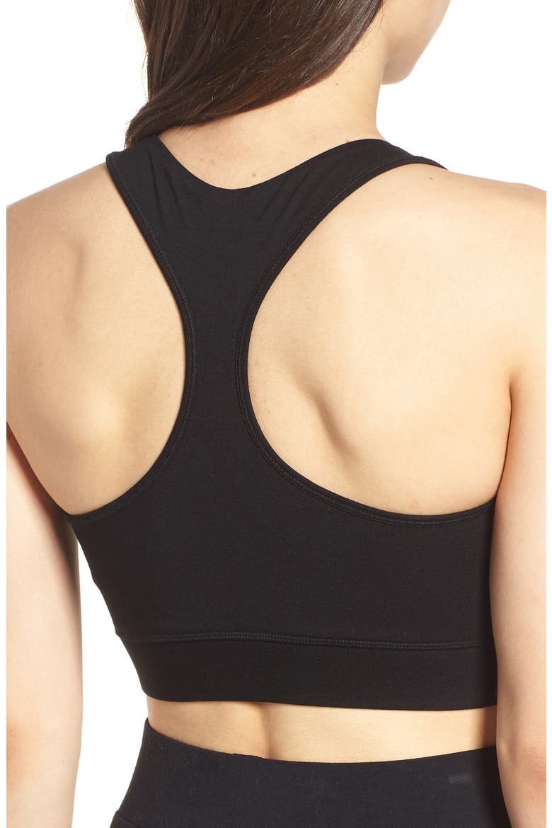 Shadow Logo Sports Bra, Alternate, color, BLACK