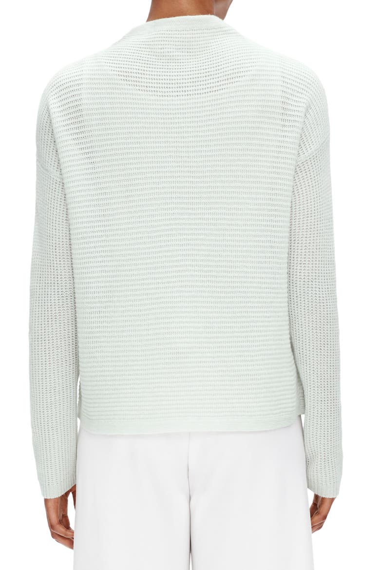 Funnel Neck Boxy Cashmere Sweater, Alternate, color, MIST