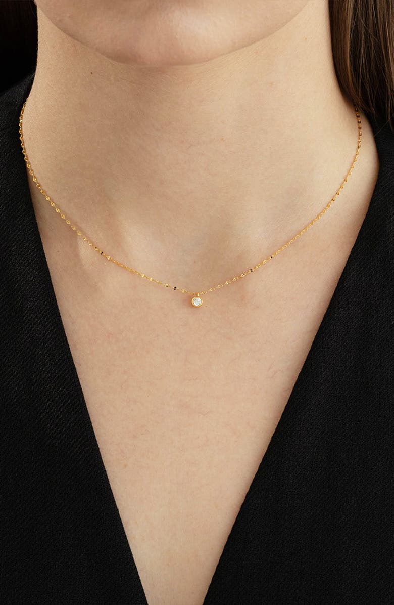 Bearfruit Jewelry Sterling Silver 18k Gold Plated Rosie Necklace Holiday Gift Idea, Alternate, color, Gold