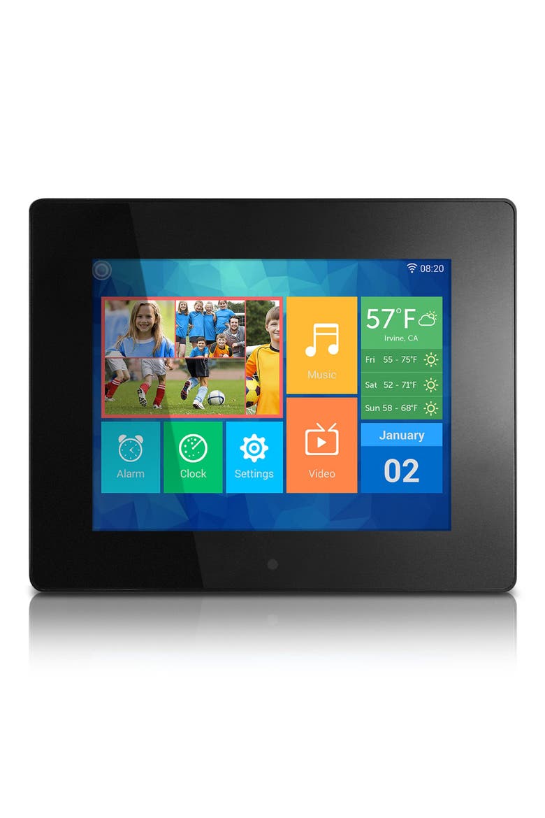 Wi-Fi Touchscreen Digital Photo Frame, Alternate, color, BLACK