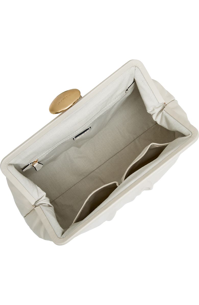 AIMEE Extra Large Full Circle Frame Clutch, Alternate, color, Chalk Crinkle