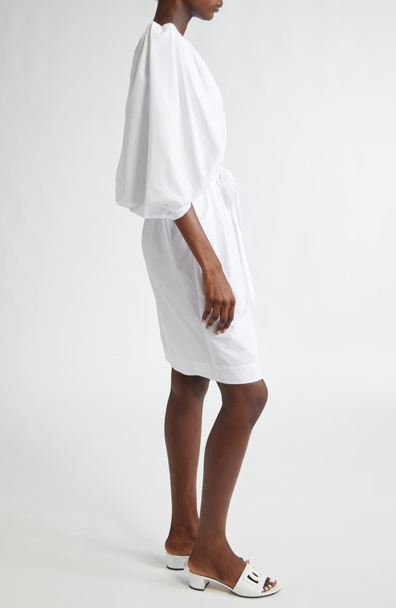 Dolce&Gabbana Puff Sleeve Cotton Poplin Shift Dress, Alternate, color, 