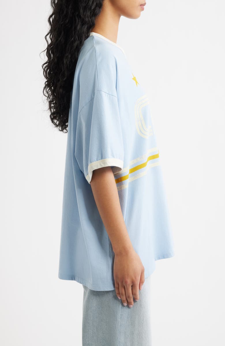 Daydreamer Argentina World Cup Oversized Graphic Ringer T-Shirt, Alternate, color, Fresh Blue Combo