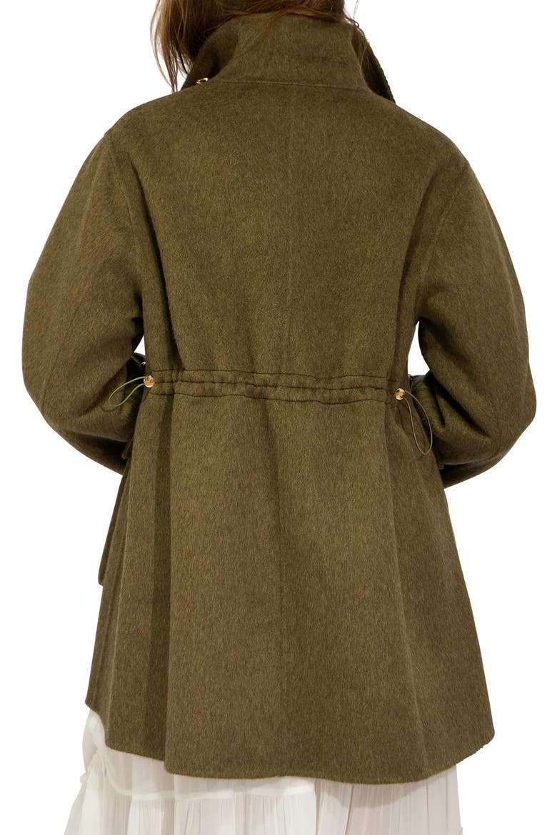 On the Move Wool Blend Drawstring Jacket, Alternate, color, OLIVE