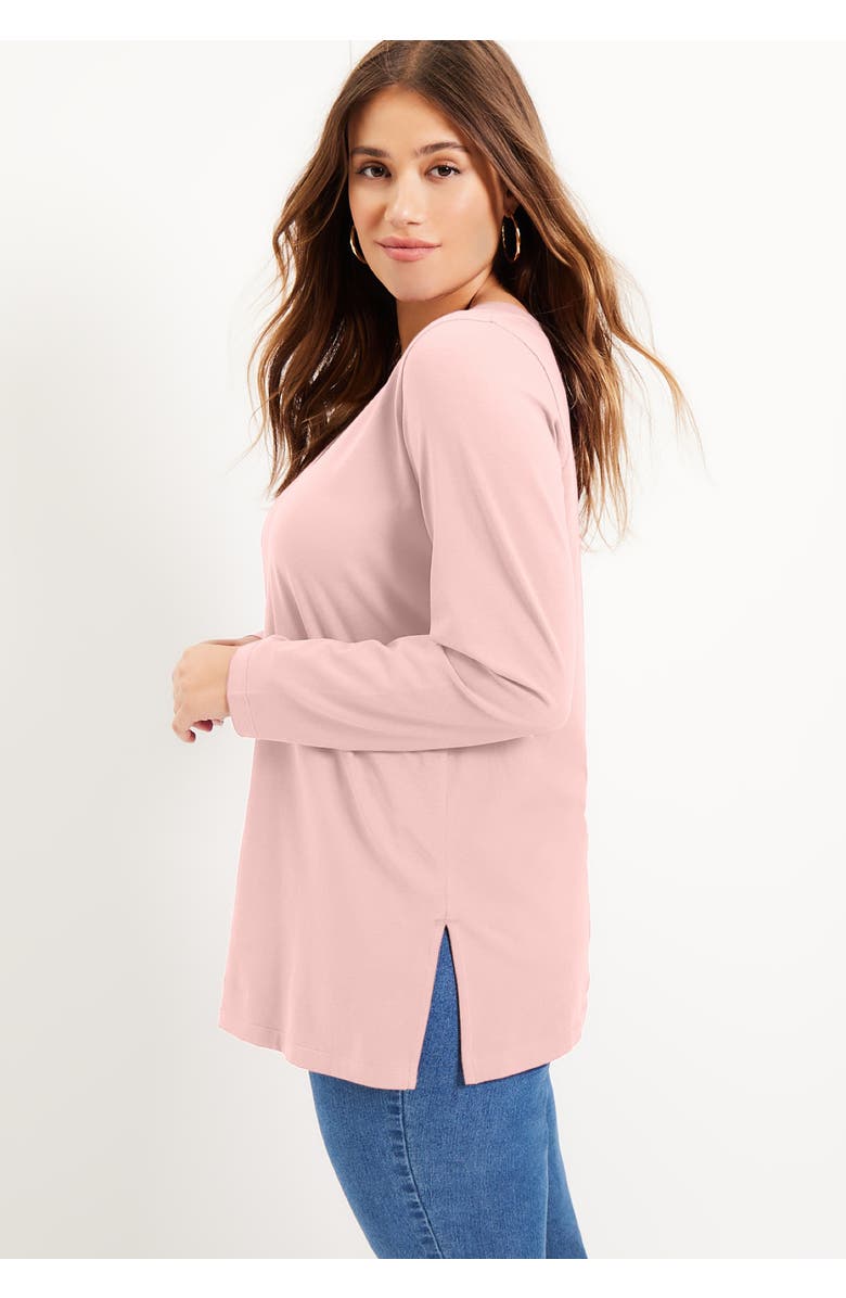 June + Vie Long-Sleeve V-Neck One + Only Tunic, Alternate, color, Black