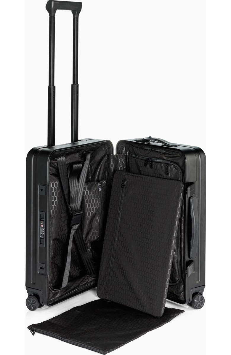 Porsche Design Roadster 21" Carry-on Aluminum Spinner, Alternate, color, Black
