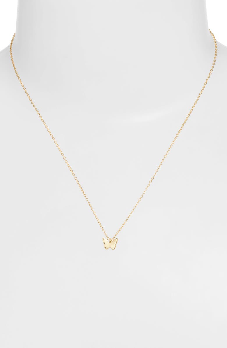 Argento Vivo Sterling Silver Butterfly Pendant Necklace, Alternate, color,