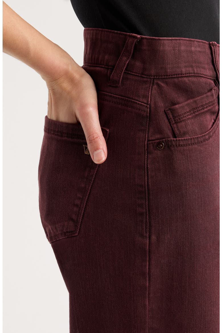 Sam High Waist Wide Leg Jeans, Alternate, color, WASHED OXBLOOD