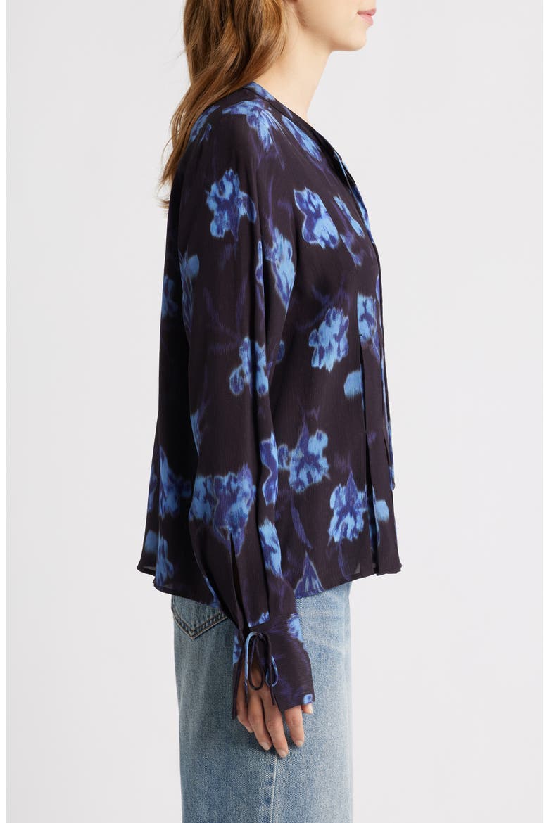 Arden Pleated Print Top, Alternate, color, DKFLO