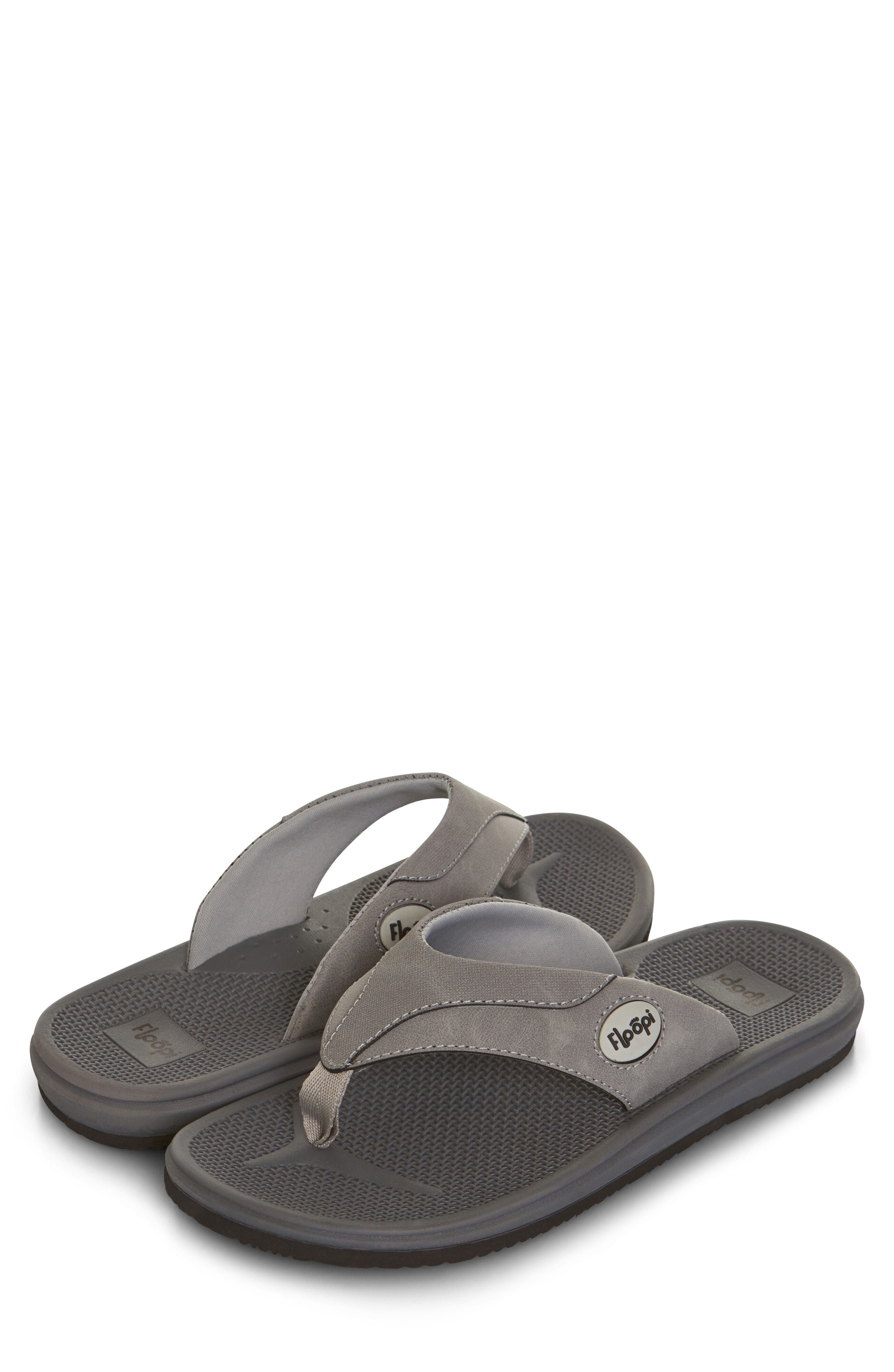 FLOOPI Michael Flip Flop, Alternate, color, Grey