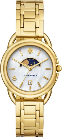 Tory Burch The Miller Moon Phase Bracelet Watch, 34mm | Nordstrom