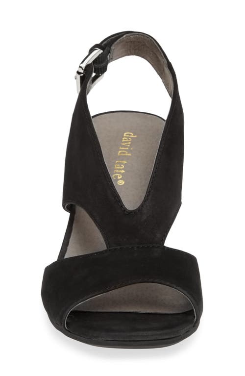 David Tate Harlem Wedge Sandal In Black