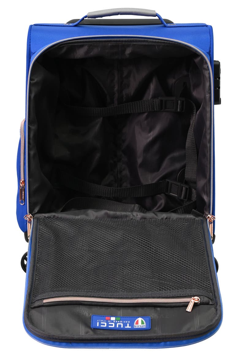 Abito 16-Inch Underseat Spinner Suitcase, Alternate, color, COBALT BLUE