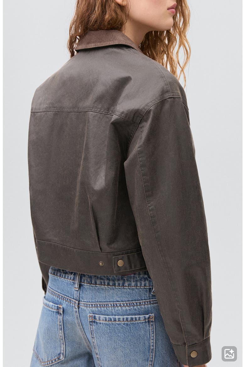 Faux Leather Biker Jacket, Alternate, color, BROWN