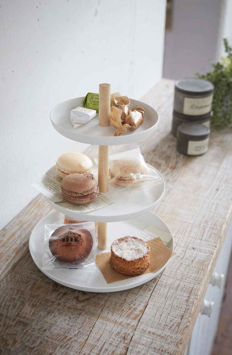 Yamazaki Serving Stand, Alternate, color, White