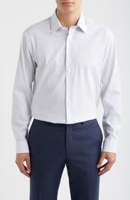 Nordstrom Trim Fit Floral Premium Performance Twill Dress Shirt