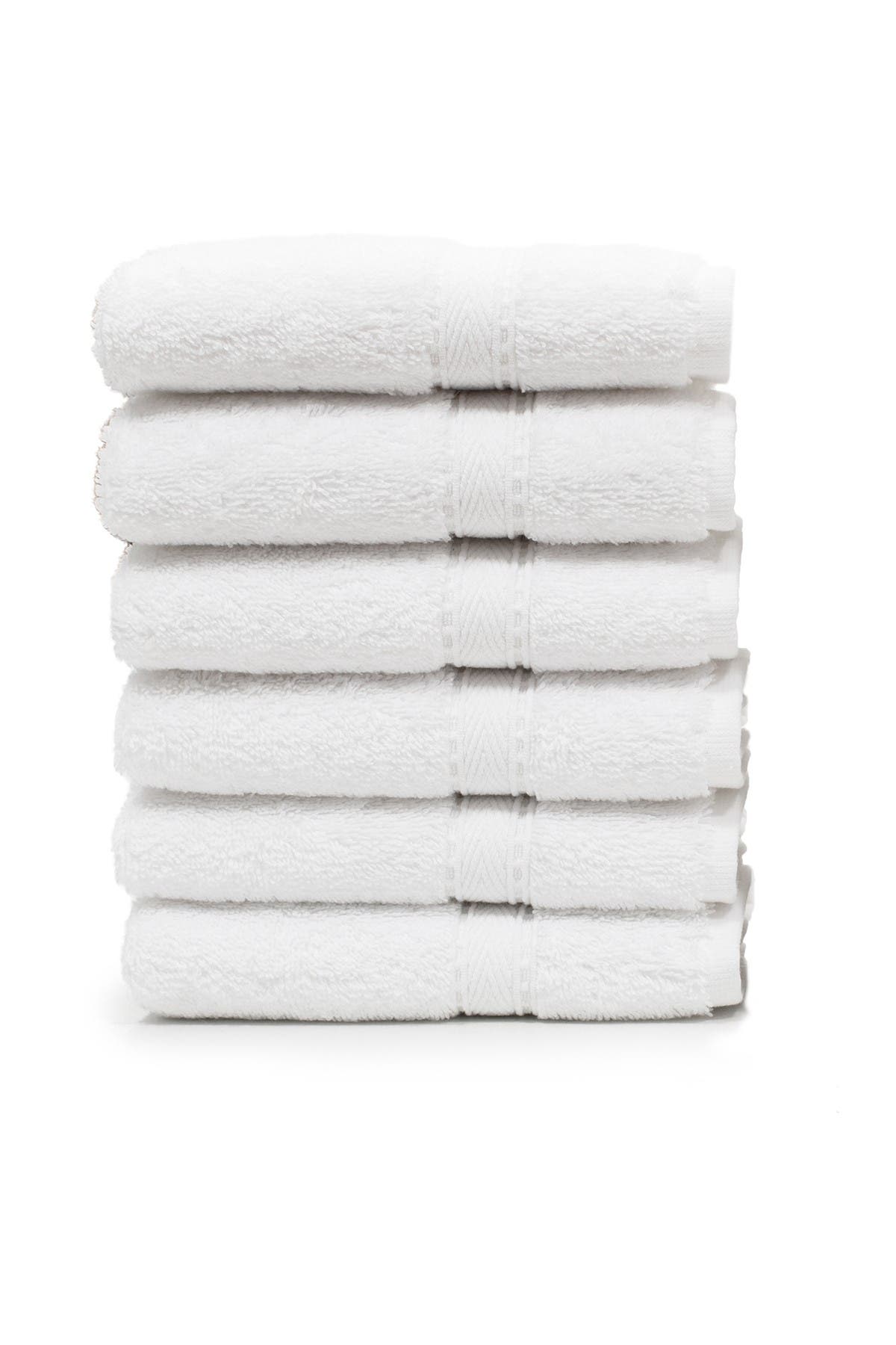 Linum Home Textiles Sinemis Terry 6-Piece Washcloth Set - White