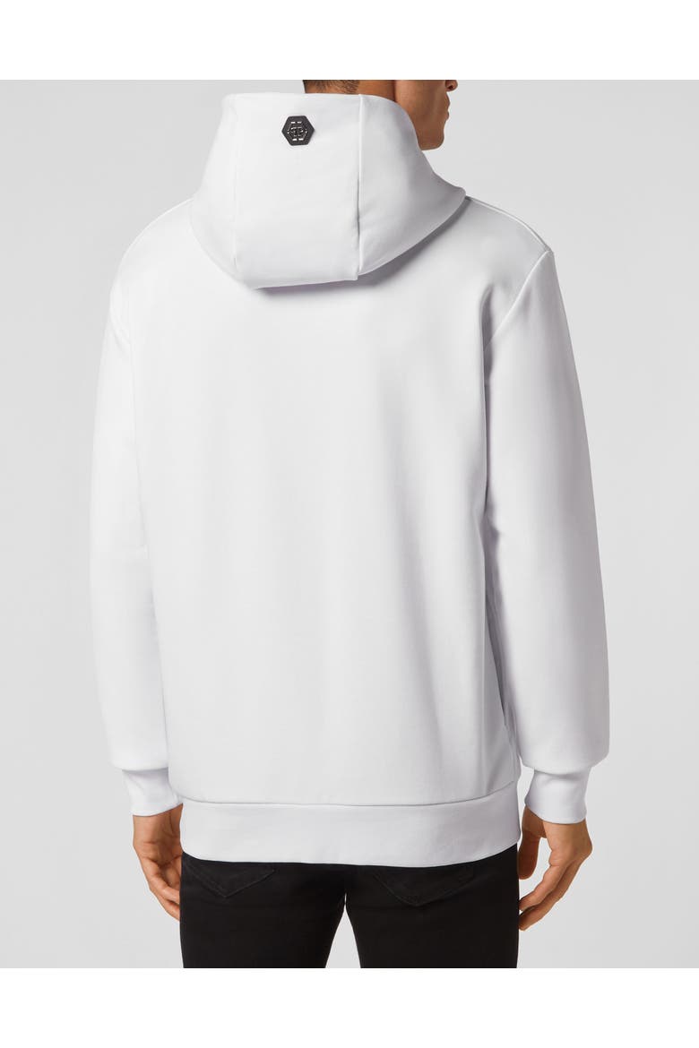 Hooded Sweatshirt Gothic Plein Men, Alternate, color, white