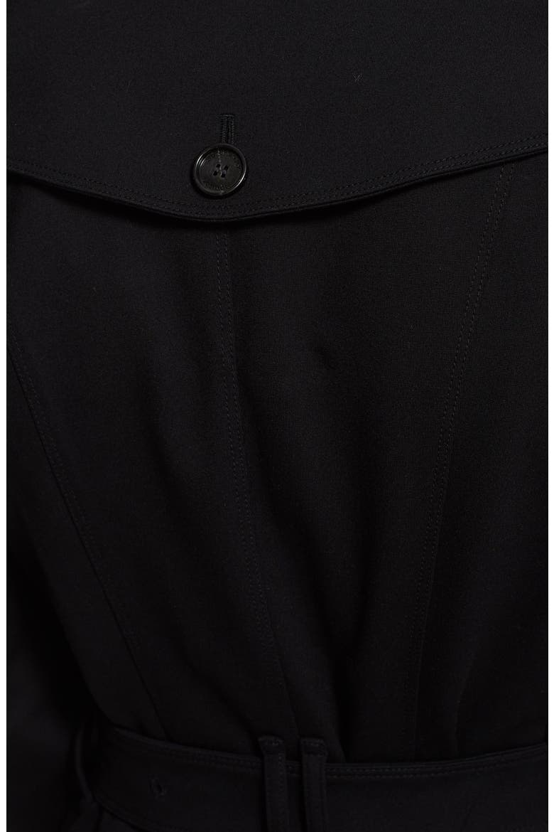 Double Breasted Trench Coat, Alternate, color, BLACK