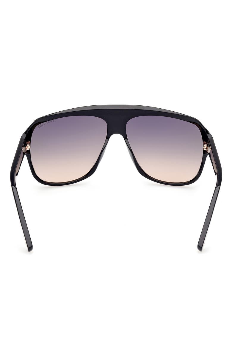 TOM FORD 62mm Gradient Polarized Oversize Aviator Sunglasses, Alternate, color, 