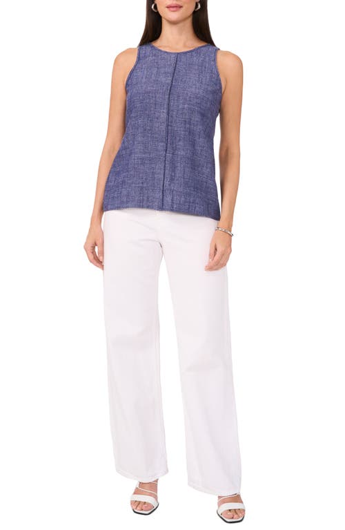 Vince Camuto Back Keyhole Sleeveless Top In Cool Waters