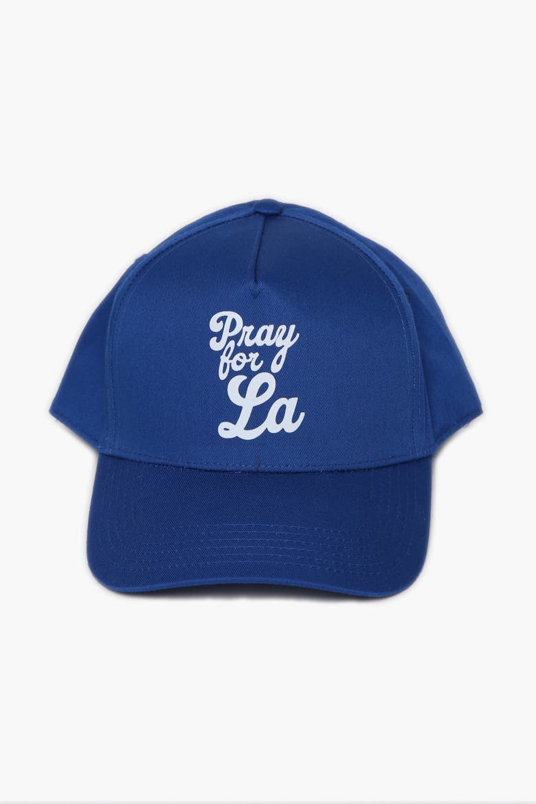 Times Pray For LA Mid Profile Cap, Main, color, blue