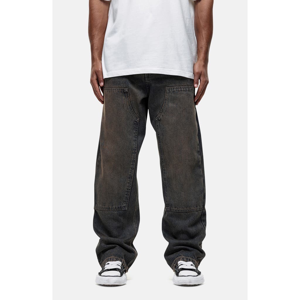 Good For Nothing Traipes Blue Washed Baggy Denim Jeans In Gray