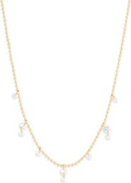 NORDSTROM RACK Cubic Zirconia Charm Ball Chain Necklace