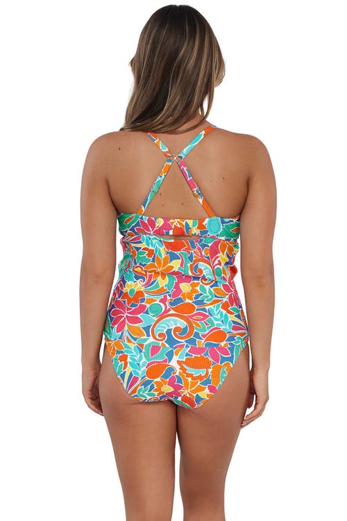 Sunsets Zuri V-wire Tankini Swimsuit Top In Multi