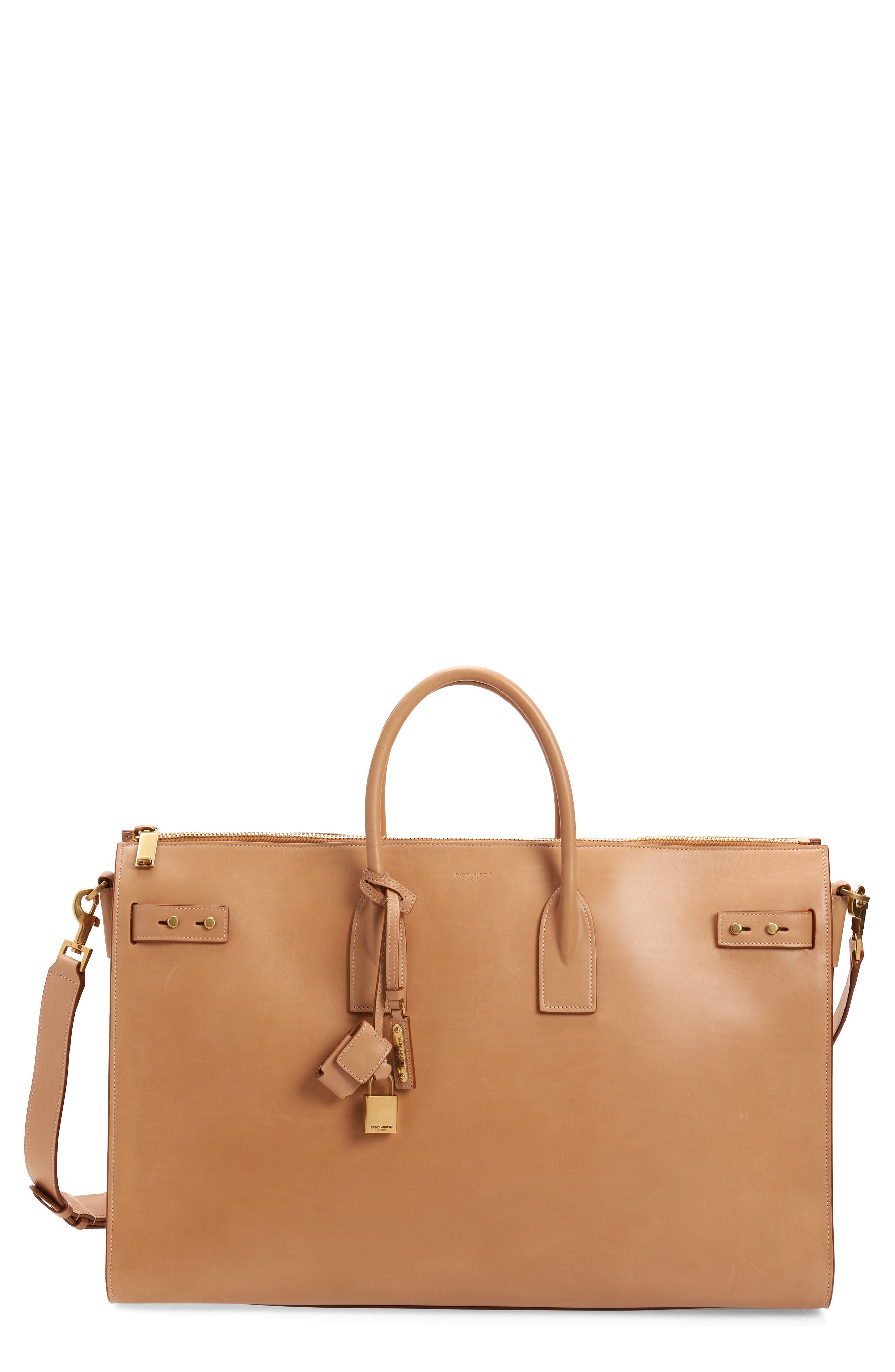 Saint Laurent Medium Supple Sac de Jour Grained Leather Tote, Main, color, 