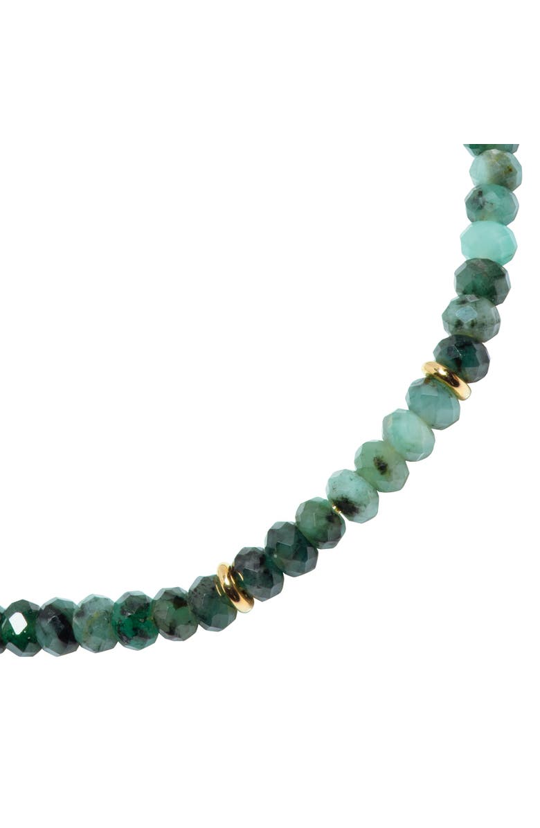Jan Leslie 18K Gold Gemstone Beaded Bracelet, Alternate, color, Emerald