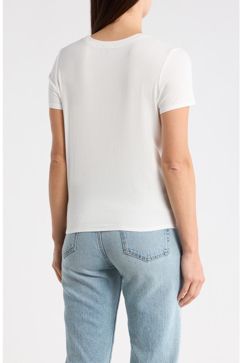 Rib Tie Hem T-Shirt, Alternate, color, NEW IVORY