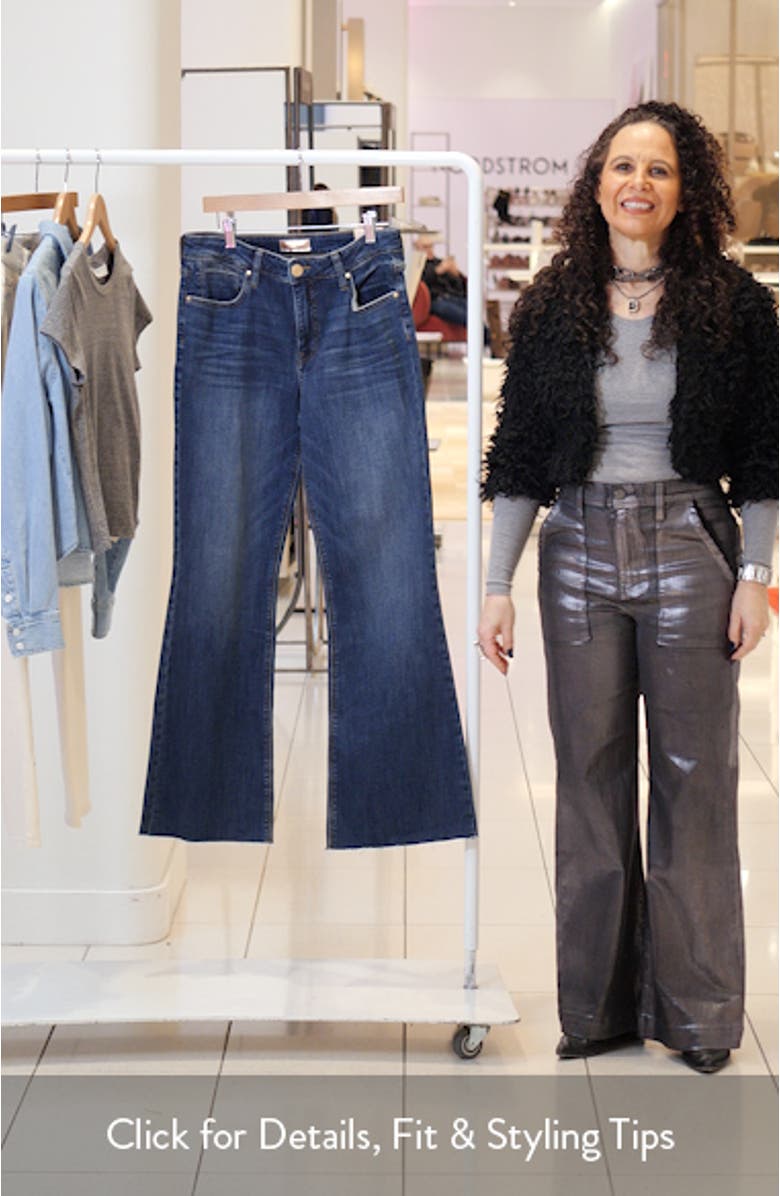 Stella Raw Hem High Waist Flare Jeans, sales video thumbnail