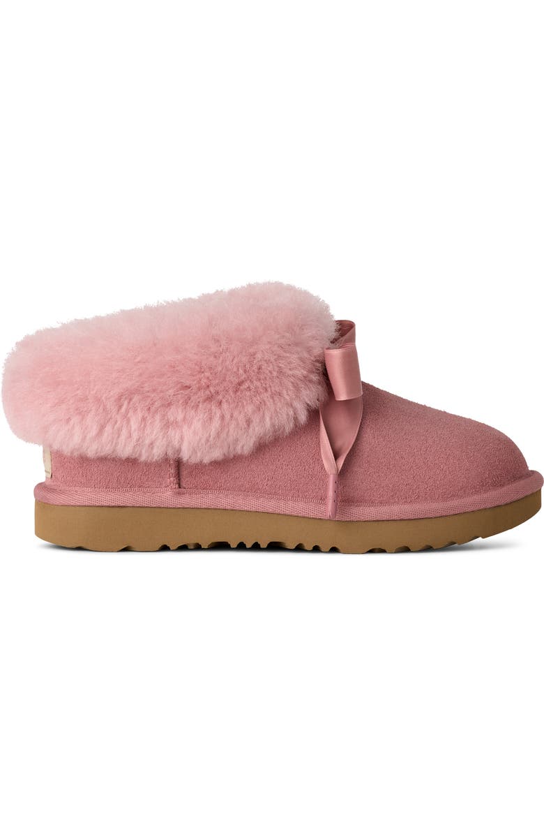 UGG<sup>®</sup> Kids' Bailey Genuine Shearling Collar Slipper, Alternate, color, Pink Dawn
