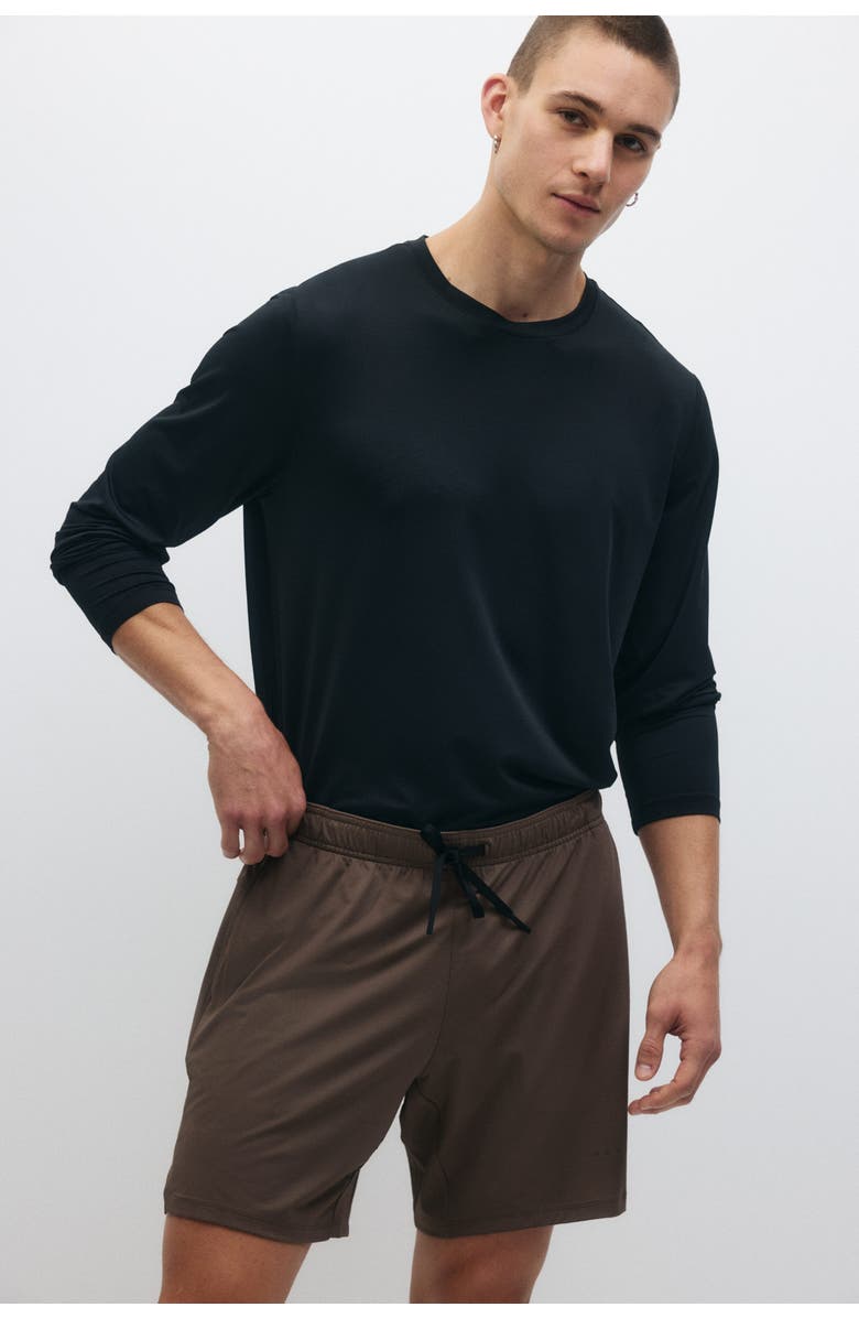 H&M Sports Shorts With Drymove, Alternate, color, Light Brown