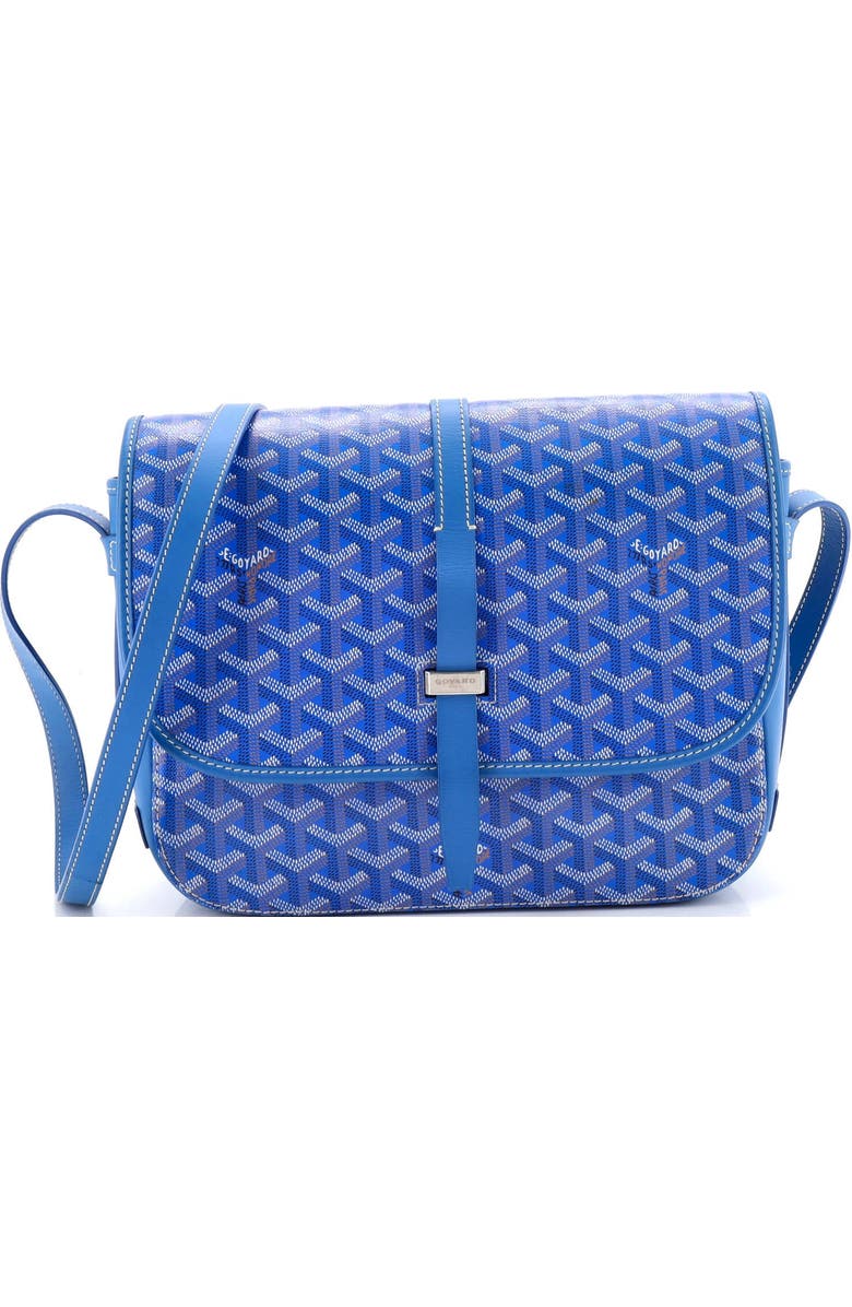 Pre-Owned Goyard Belvedere II Messenger Bag Coated Canvas MM, Main, color, Blue