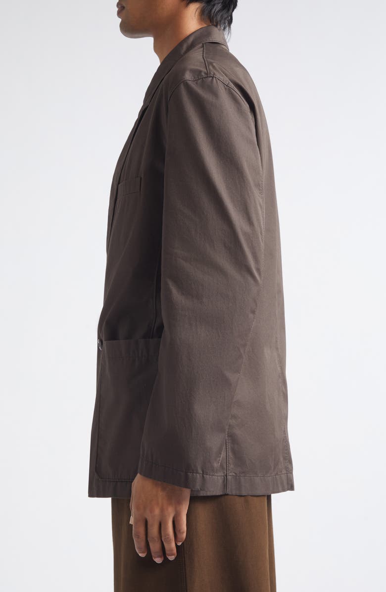 Lemaire Double Breasted Cotton Twill Workwear Jacket, Alternate, color, Ristretto