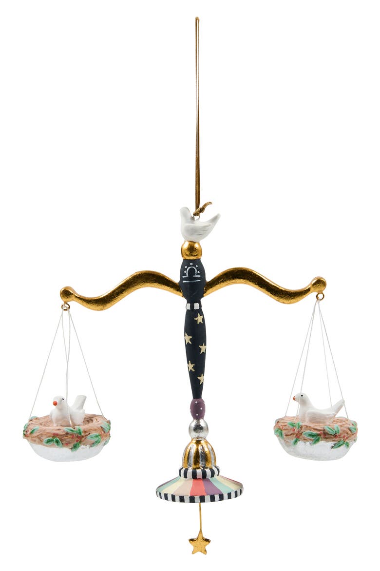 Patience Brewster Zodiac Ornament, Alternate, color, LIBRA