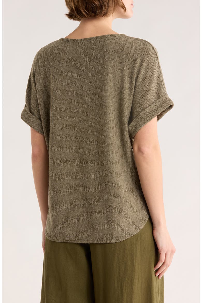 Short Sleeve Ribbed T-Shirt, Alternate, color, NEW SAGE