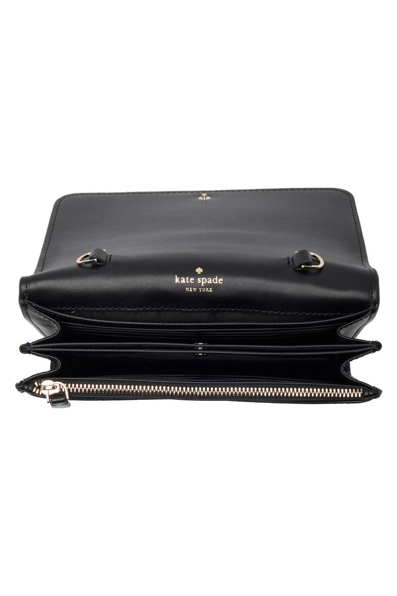 kerri wallet on a string, Alternate, color, BLACK