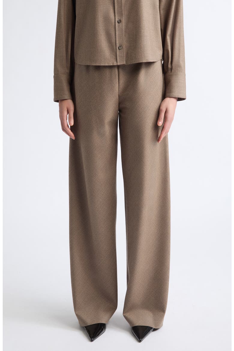 Bias Cut Stretch Wool Trousers, Main, color, STONE